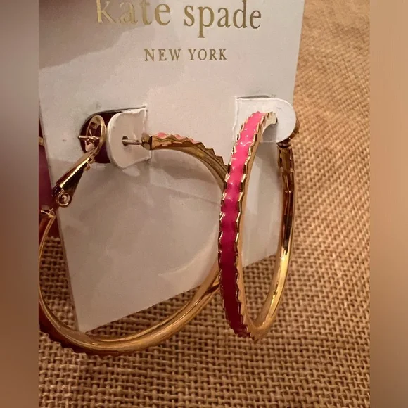 Kate Spade Gold Hoop Earrings - Picture 2 of 3